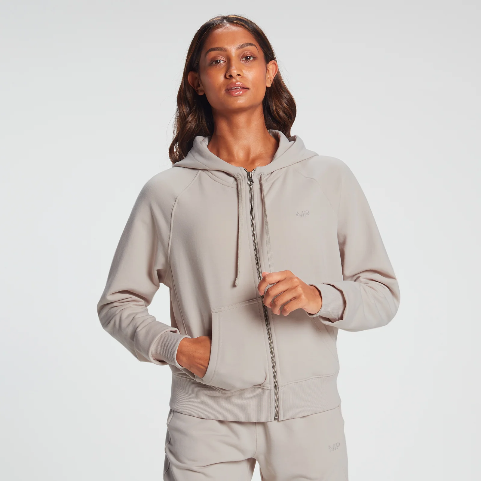 Sweat à capuche zippé MP Rest Day pour femmes – Gris clair - XXSImage1