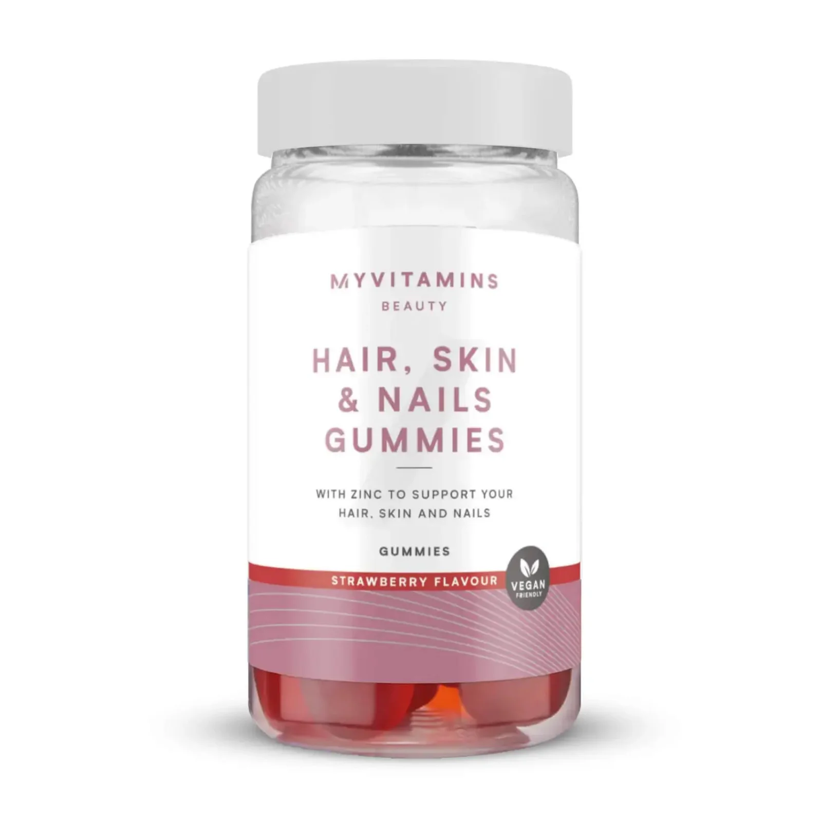 Gummies cheveux, ongles et peau - 60 Gummies - 30portions - Strawberry (Vegan)Image1