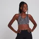 Brassière de sport en maille filet MP Power pour femmes – Noir et gris