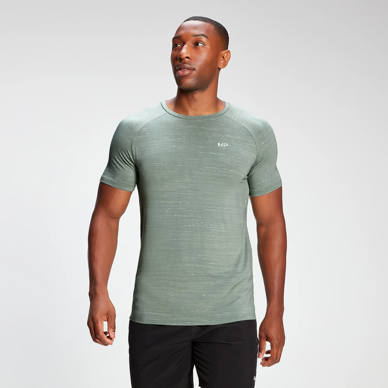 MP Men's Performance Short Sleeve T-Shirt - Pale Green Marl - XXSImage1