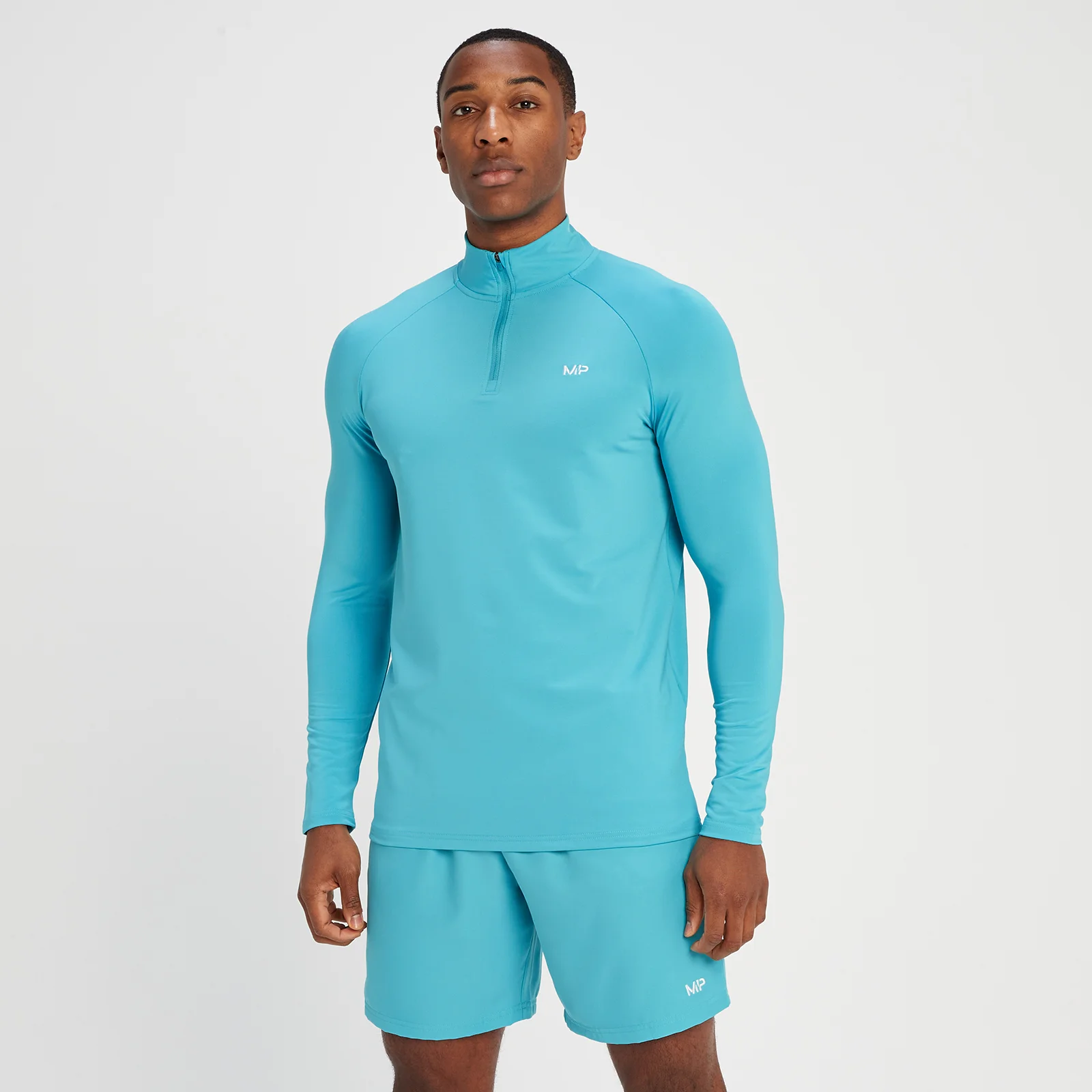 Haut d’entraînement à fermeture éclair ¼ MP pour hommes – Aqua - XXSImage1