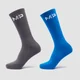 Chaussettes de tennis MP Crayola pour hommes (lot de 2) – Bleu cadet/Gris de l’espace