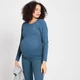 Haut de maternité à manches longues MP Power pour femmes – Bleu poudré