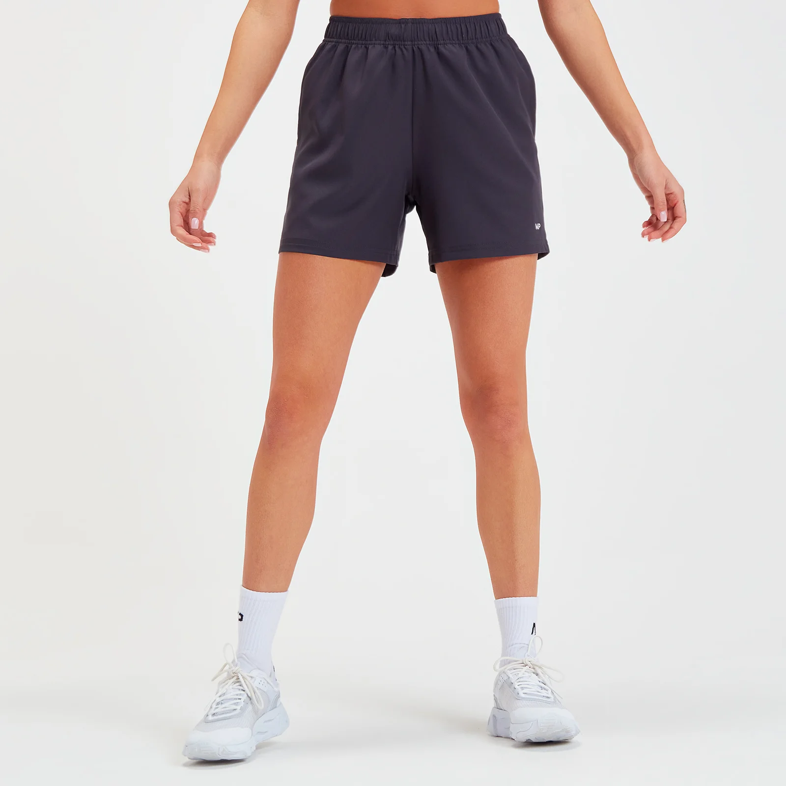MP Women's Linear Line Graphic Shorts - Gun Metal - XXSImage1