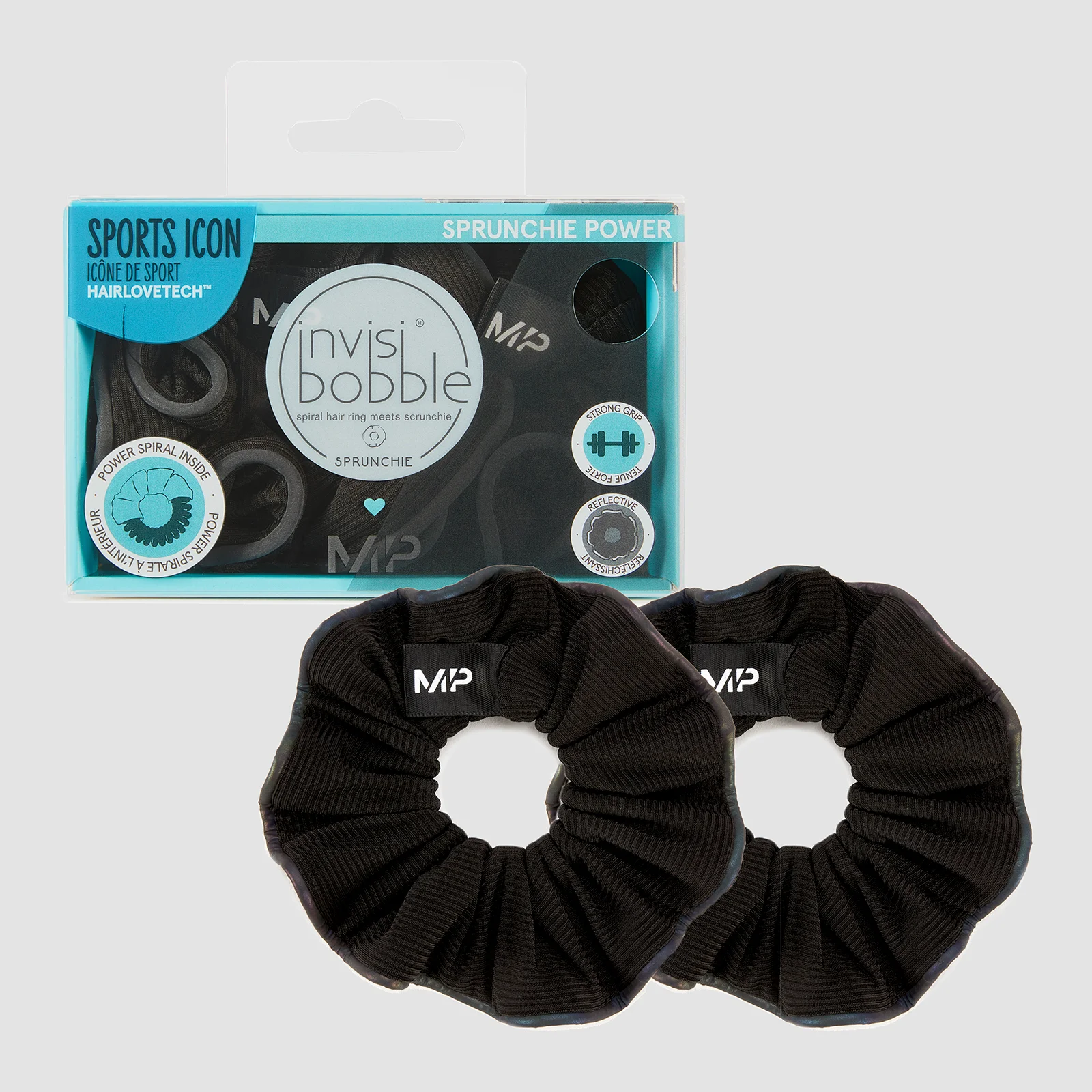 Chouchou réfléchissant Power MP X Invisibobble® – Noir – Lot de 2Image1
