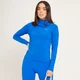 Haut d’entraînement à fermeture éclair ¼ coupe slim MP pour femmes – Bleu pur