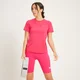 T-shirt d’entraînement à fermeture éclair ¼ coupe slim MP pour femmes – Magenta