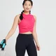 Crop top torsadé sur le devant MP Power pour femmes – Magenta