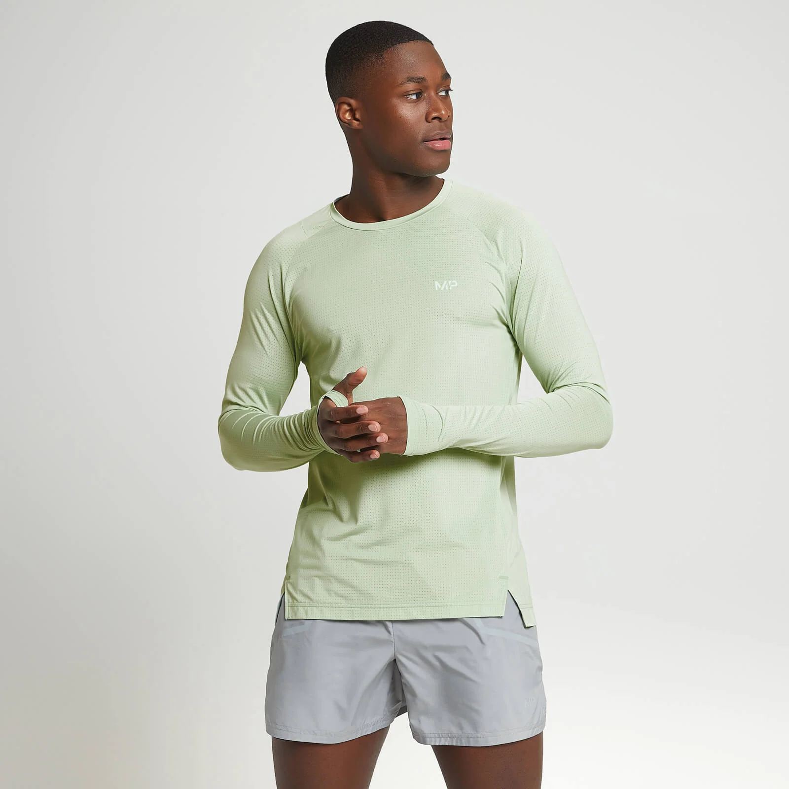 T-shirt à manches longues MP Velocity Ultra pour hommes – Vert givré - XXSImage1