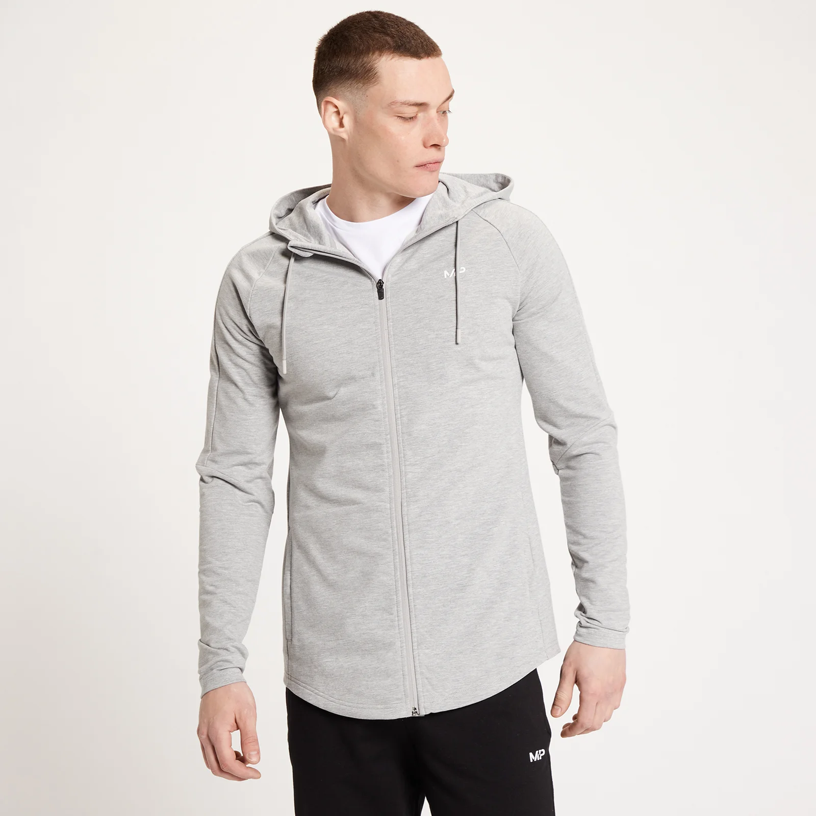 Sweat à capuche zippé MP Form pour hommes – Orage chiné - XXSImage1
