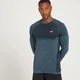 Haut sans coutures à manches longues MP Essentials pour hommes – Bleu glacé chiné