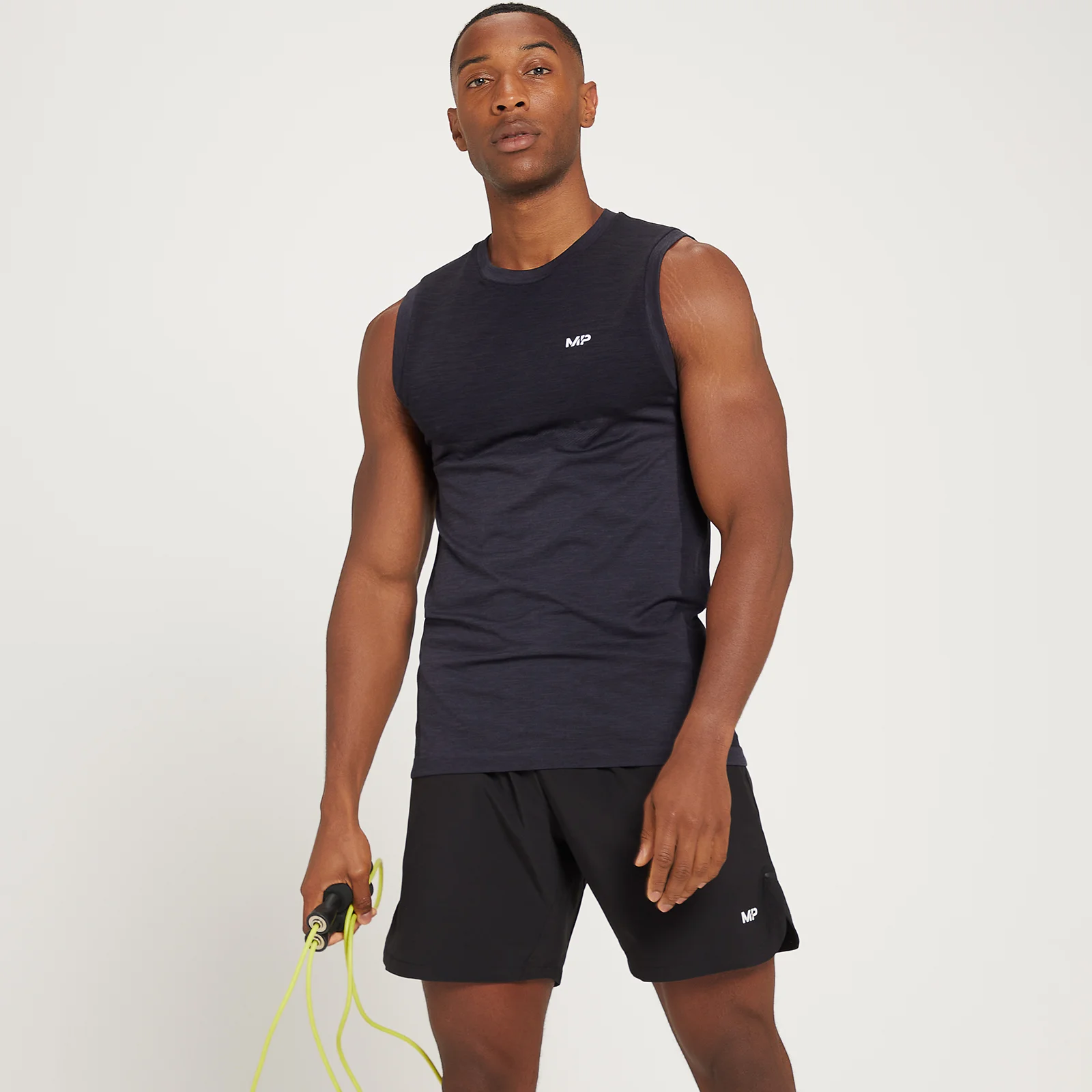 Débardeur sans coutures MP pour hommes – Noir chiné - XSImage1
