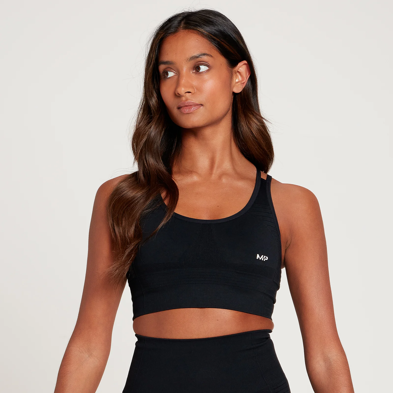 Brassière de sport sans coutures MP Tempo pour femmes – Noir - XXSImage1