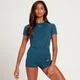 Crop top sans coutures à manches courtes MP Tempo pour femmes – Bleu poudré