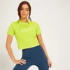 Crop top à manches courtes MP Adapt pour femmes – Citron vert fluo