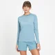 T-shirt d’entraînement à manches longues MP Run Life pour femmes – Bleu gris/Blanc