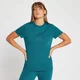 T-shirt à imprimé répétitif MP pour femmes – Bleu sarcelle