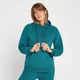 Sweat à capuche à imprimé répétitif MP pour femmes – Bleu sarcelle