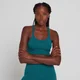 Brassière de sport à imprimé répétitif MP pour femmes – Bleu sarcelle