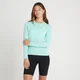 T-shirt d’entraînement à manches longues MP Performance pour femmes – Bleu glacial chiné tacheté de blanc