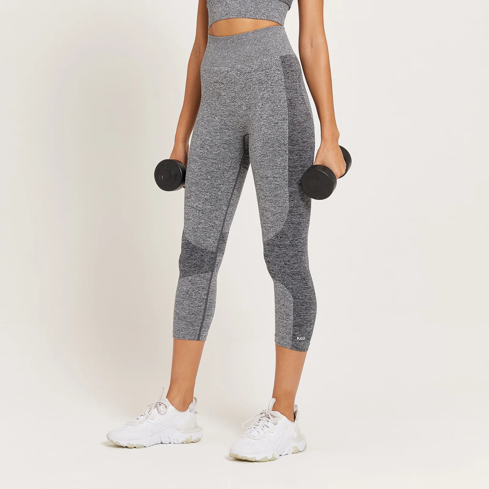 Legging ¾ taille haute MP Curve pour femmes – Gris chiné - XXSImage1