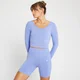 Crop top sans coutures à manches longues MP Composure pour femmes – Violet craie