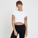 T-shirt court torsadé sur le devant MP Composure pour femmes – Blanc