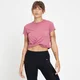 T-shirt court torsadé sur le devant MP Composure pour femmes – Mauve