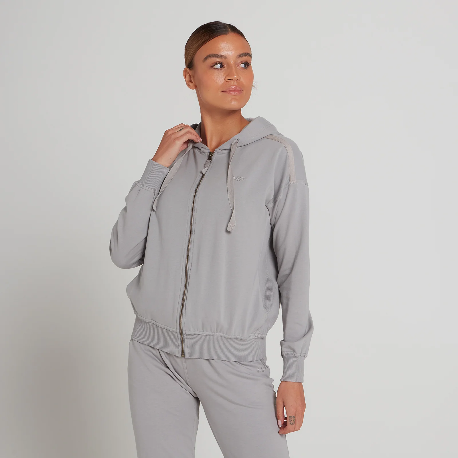 Sweat à capuche zippé MP Dynamic Training pour femmes – Gris chiné - XXSImage1