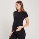 T-shirt de maternité sans coutures à manches courtes MP pour femmes – Noir