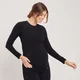 T-shirt de maternité sans coutures à manches longues MP pour femmes – Noir