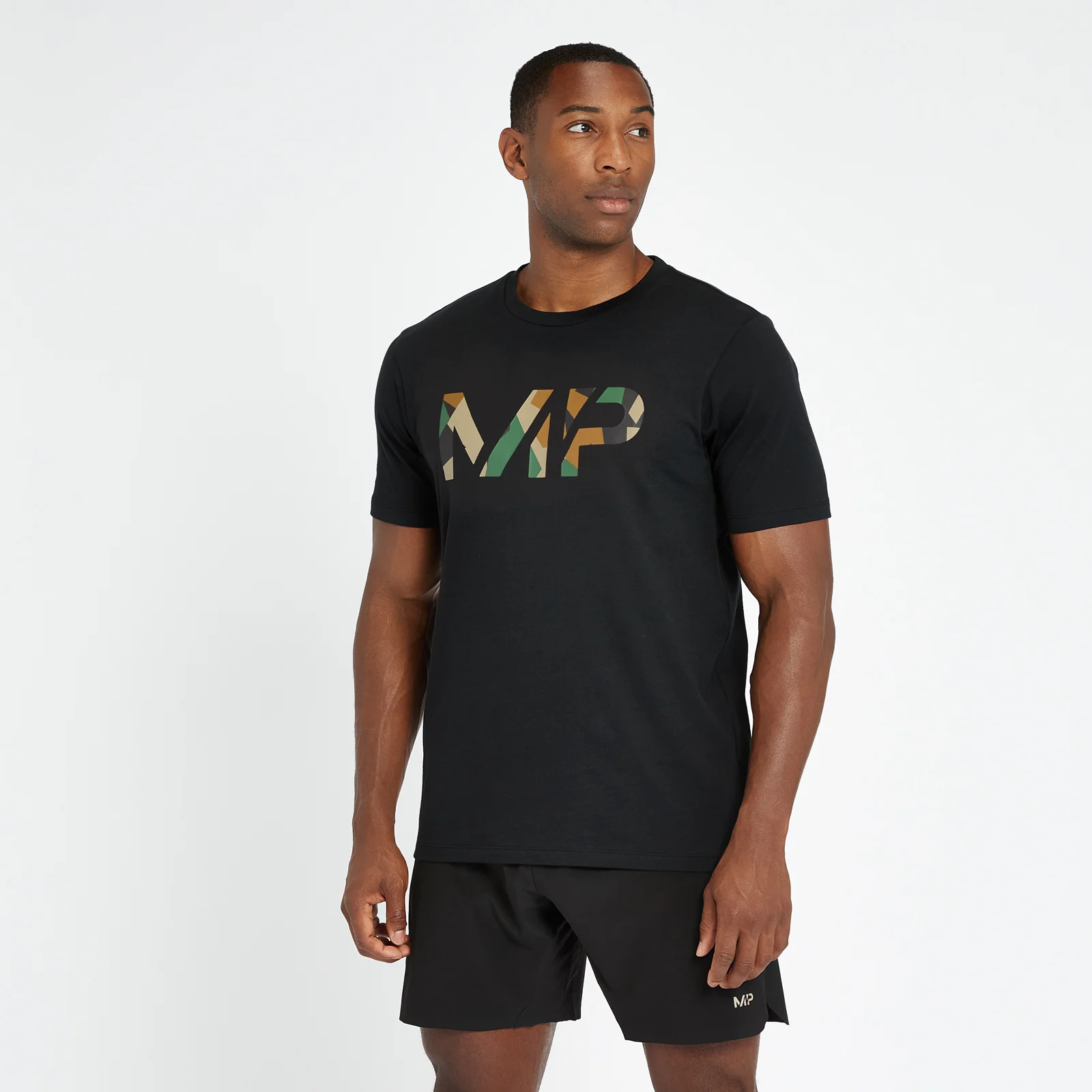 T-shirt à imprimé camouflage MP Adapt pour hommes – Noir - XXSImage1