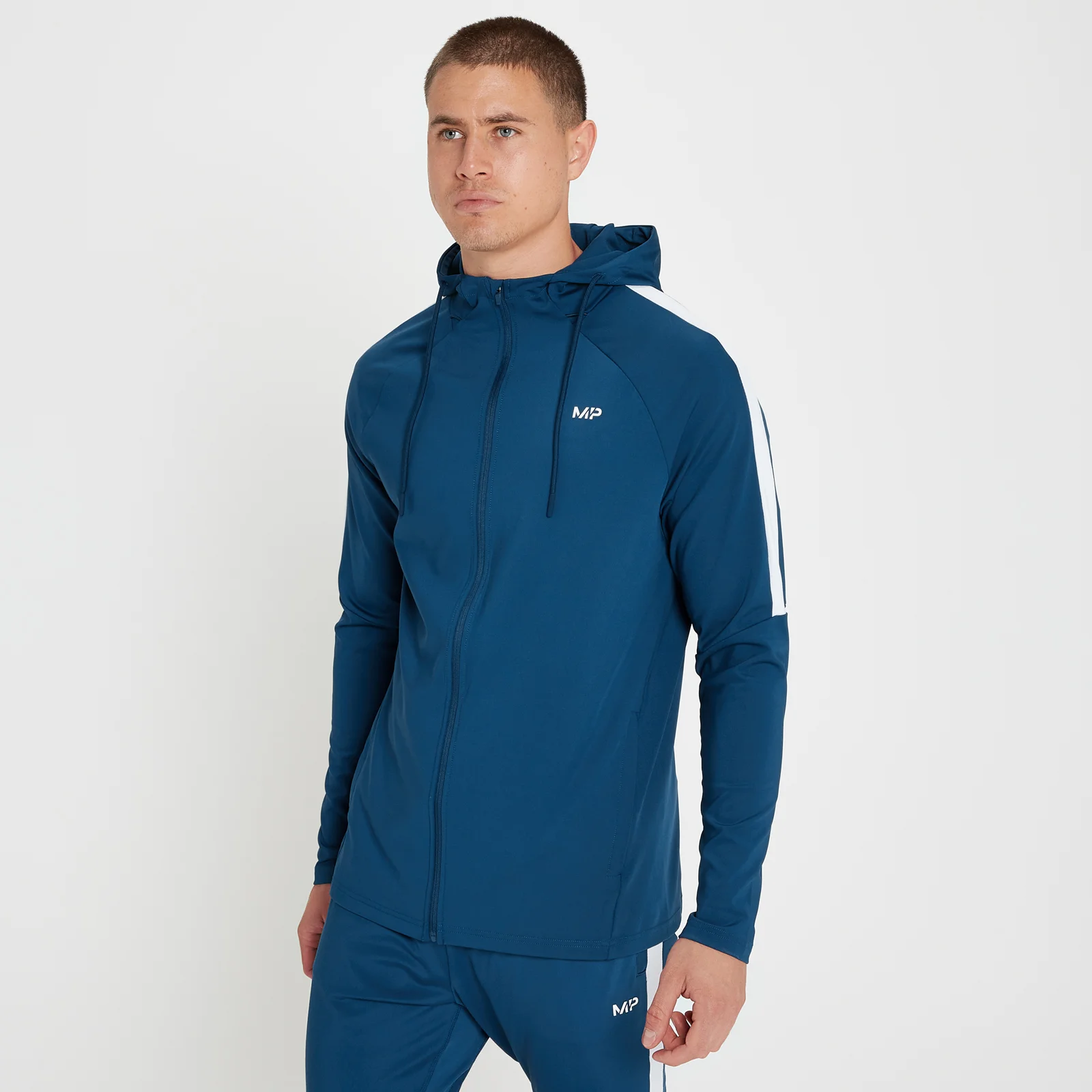 Sweat à capuche zippé MP Tempo pour hommes – Bleu intense - XXSImage1