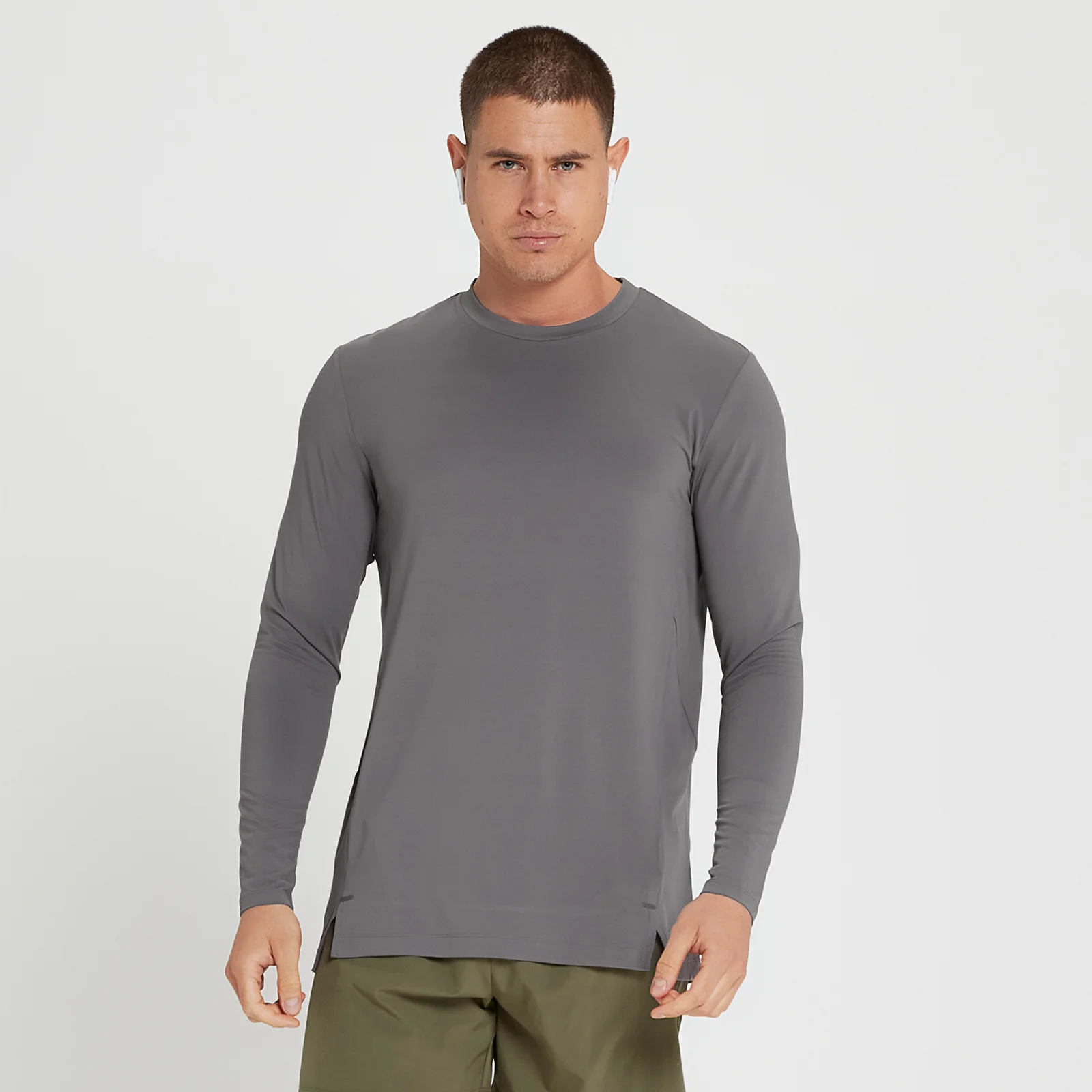 Haut à manches longues MP Velocity Ultra pour hommes – Gris galet - XXSImage1