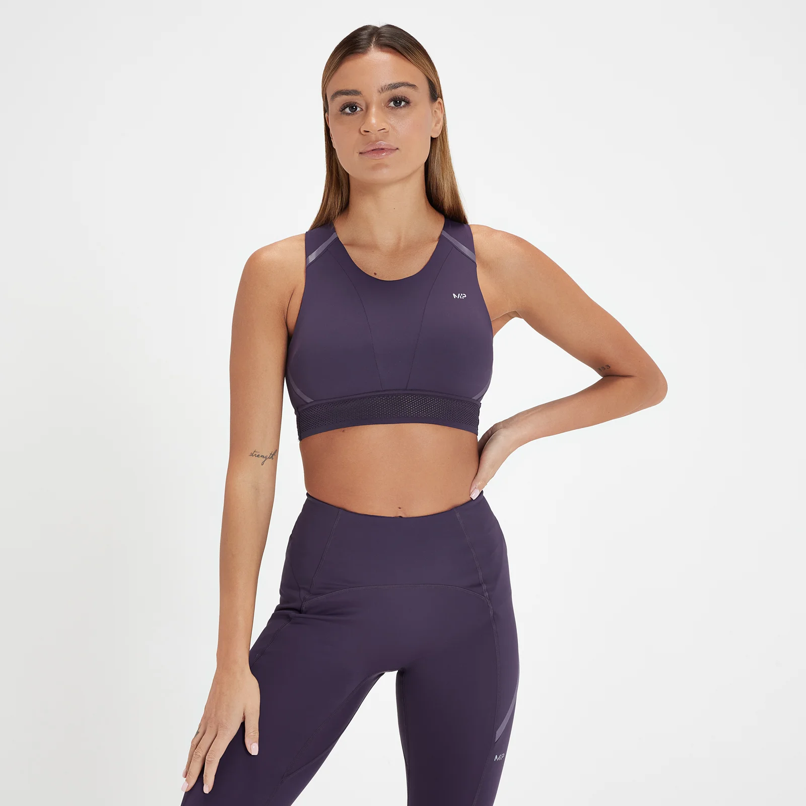 Brassière de sport réfléchissante MP Velocity pour femmes – Prune - XXSImage1