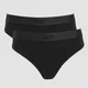 String MP pour femmes (lot de 2) – Noir
