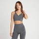 Brassière de sport sans coutures avec effet froncé MP Impact pour femmes – Anthracite
