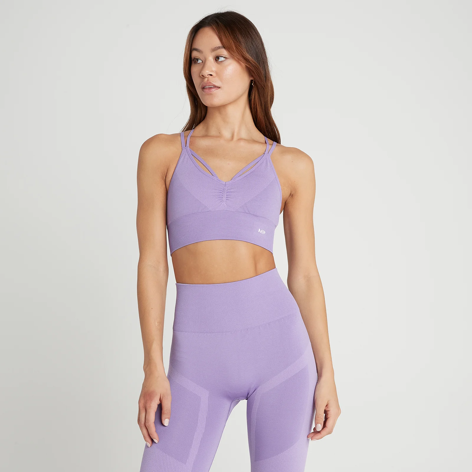 Brassière de sport sans coutures avec effet froncé MP Impact pour femmes – Lavande - XXSImage1