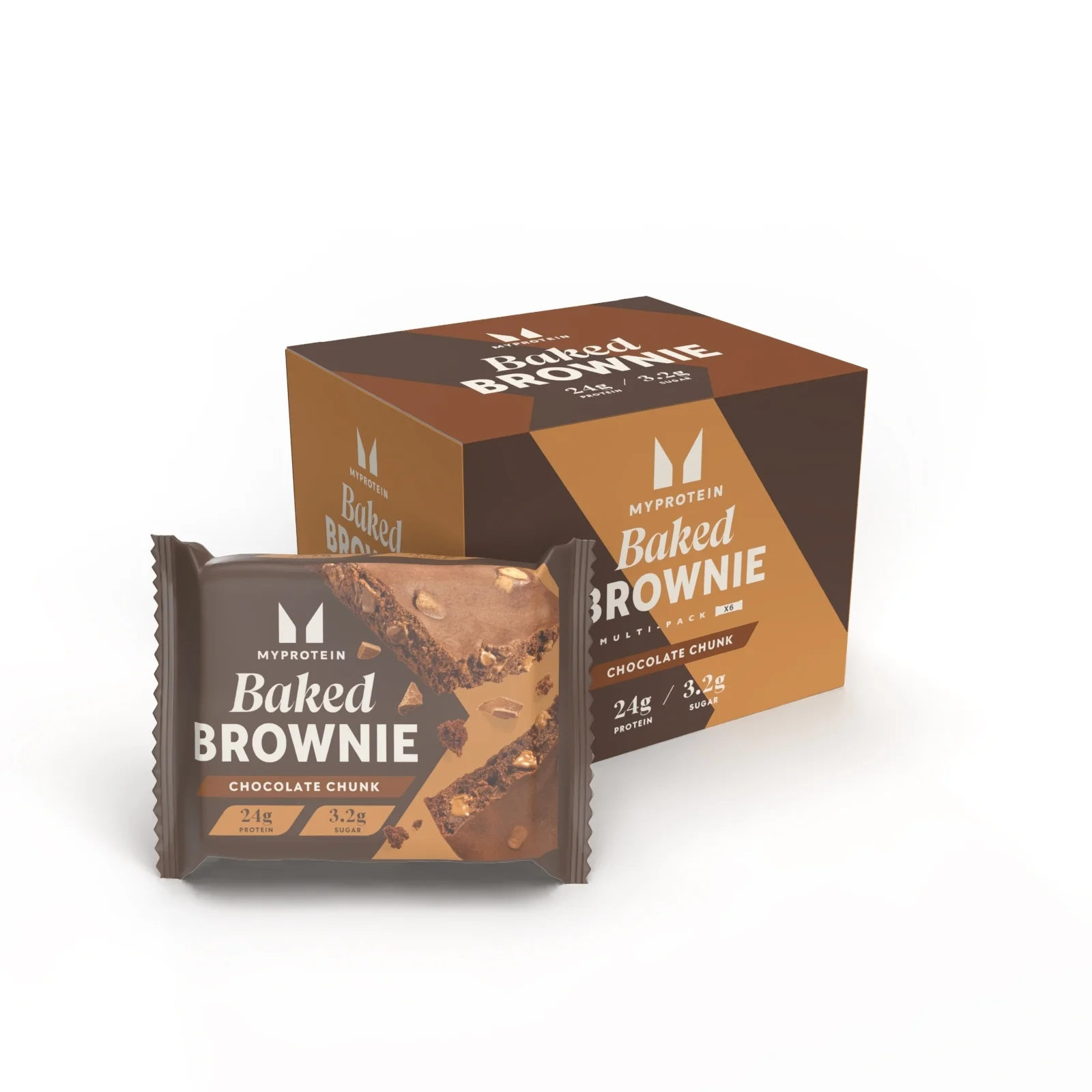 Baked Brownie - 6 x 75g - Chocolate ChunkImage1