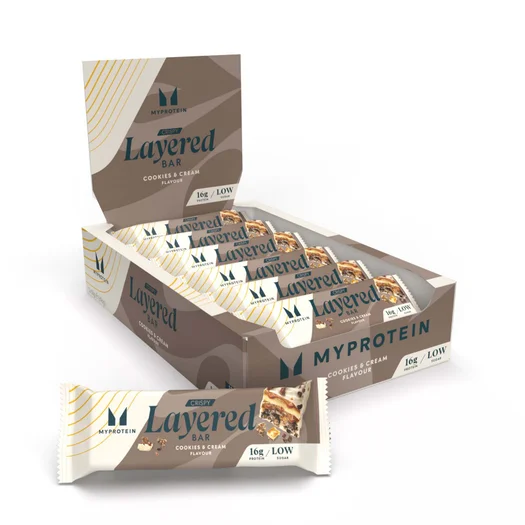 Barre croustillante à 3 couches - 12 x 58g - Cookies et crème