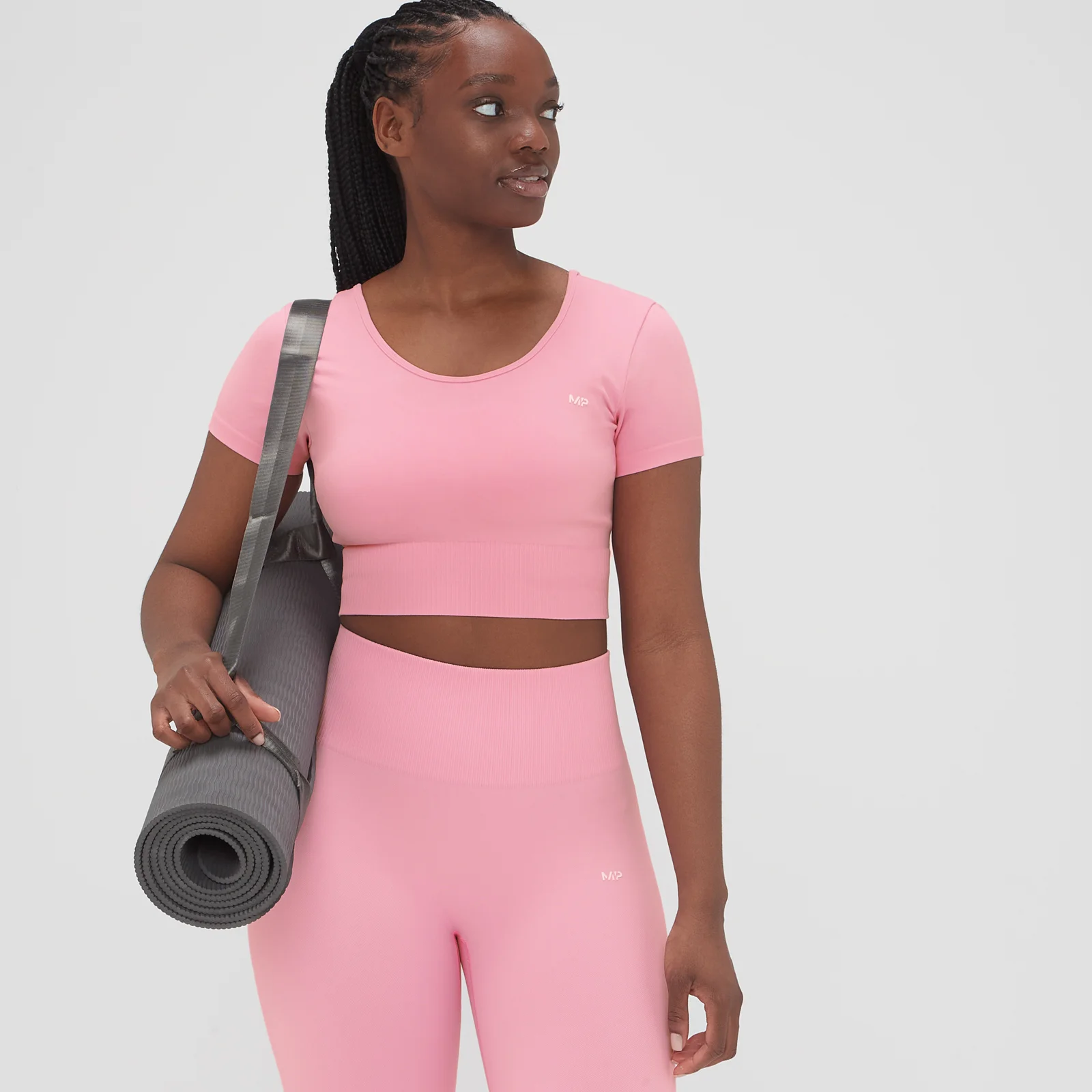 Crop top sans coutures MP Composure pour femmes – Rose fleur - XXSImage1