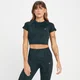 Crop top sans coutures MP Tempo Wave pour femmes – Noir