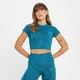 Crop top sans coutures MP Tempo Wave pour femmes – Bleu sarcelle