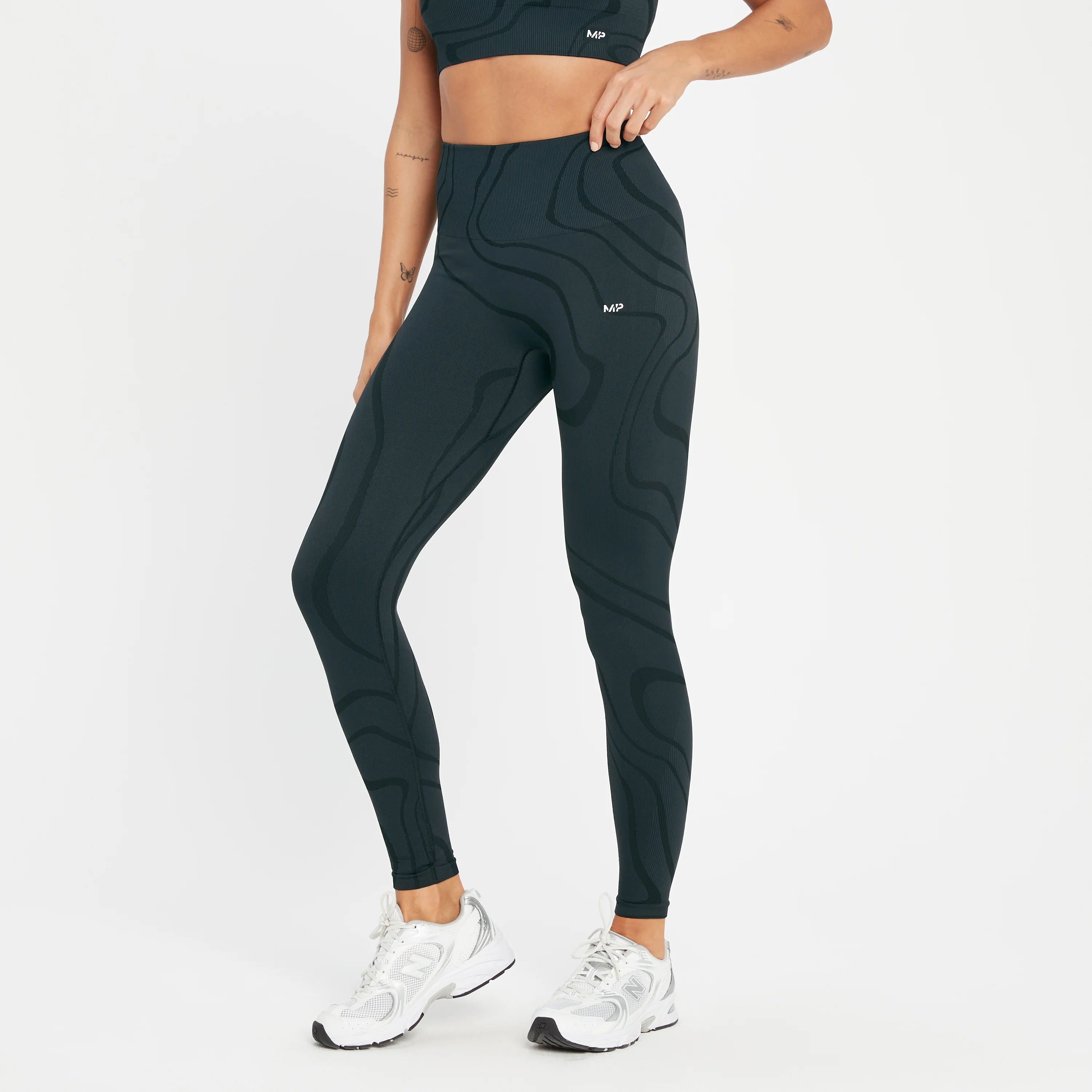 Legging sans coutures MP Tempo Wave pour femmes – Noir - XXSImage1