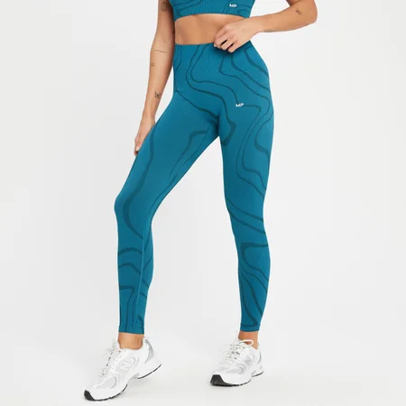 Legging sans coutures MP Tempo Wave pour femmes – Bleu sarcelle