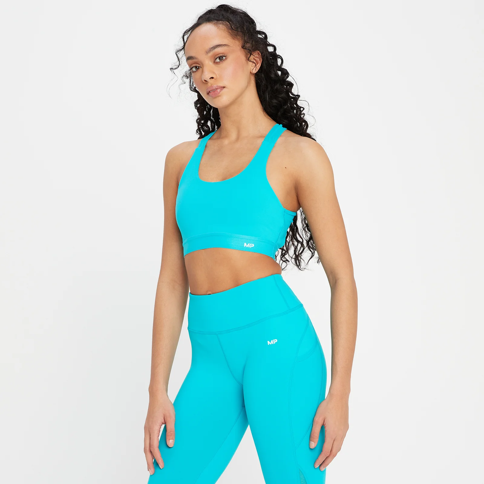 Brassière de sport à dos croisé MP Power pour femmes – Bleu lagon - XXSImage1