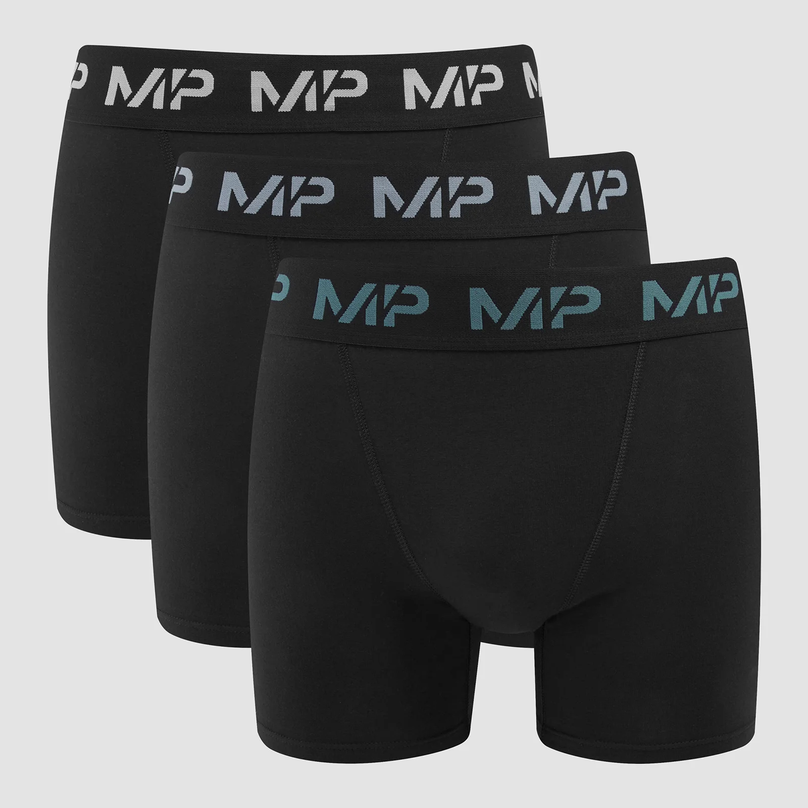 Boxers à logo coloré MP pour hommes (lot de 3) – Noir/Bleu fumé/Bleu galet/Gris foncé - XXSImage1
