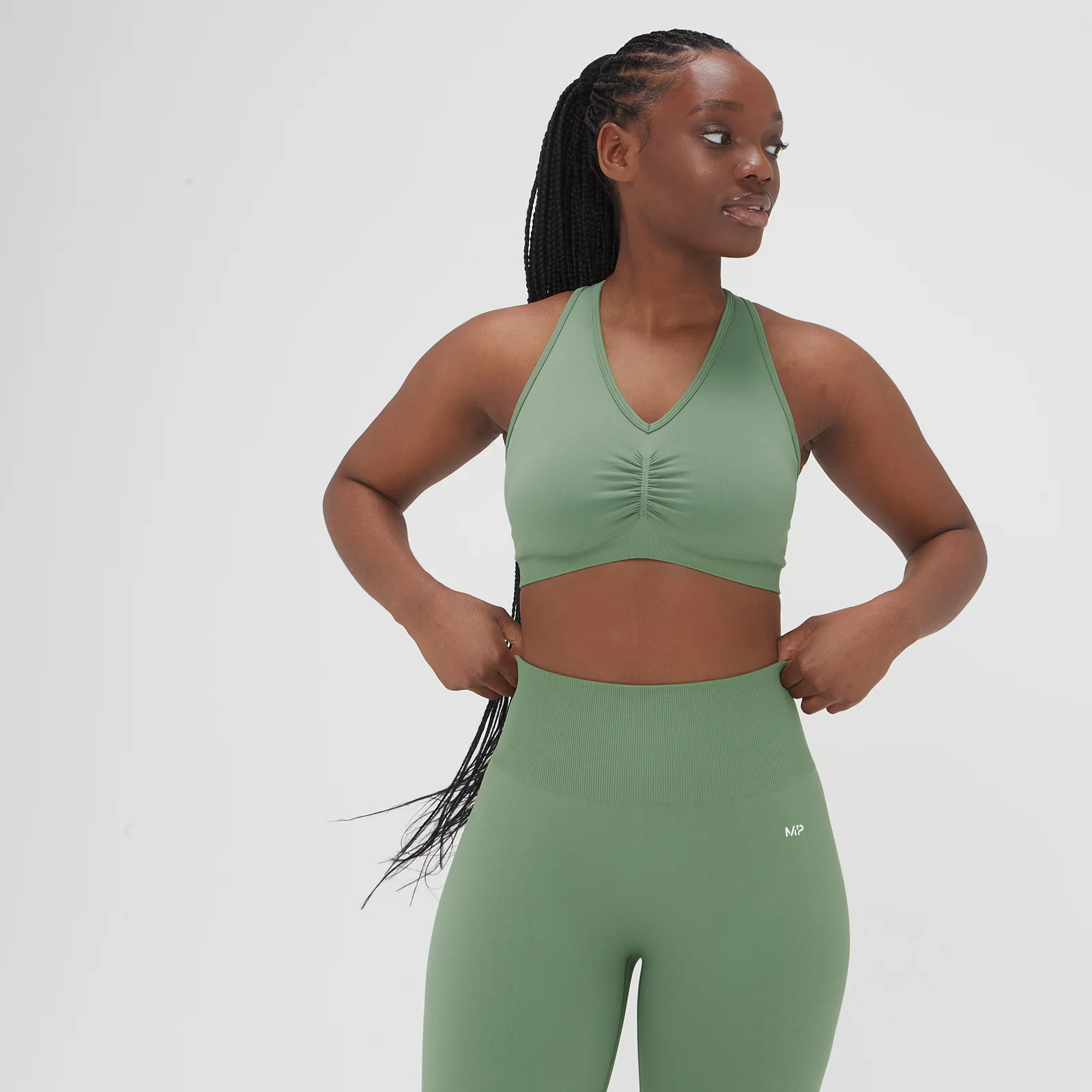 Brassière sans coutures délavée MP pour femmes – Jade délavé - XSImage1