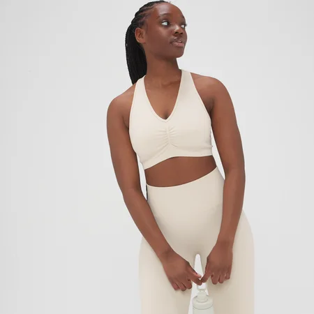 Brassière sans coutures délavée MP pour femmes – Écru