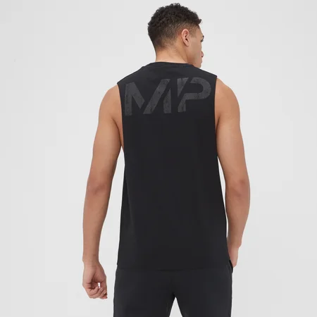 Débardeur à emmanchures échancrées MP Grit Graphic pour hommes – Noir